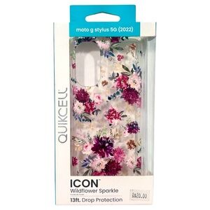 Quikcell Icon Wildflower Sparkle Phone Case For Moto G Stylus 5G (2022)